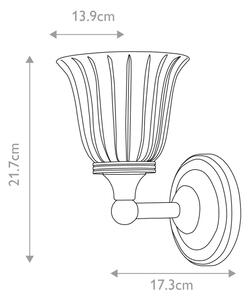 Elstead BATH-AUSTEN1-PB-LED Applique da bagno AUSTEN 1xG9/3W/230V IP44 dorata