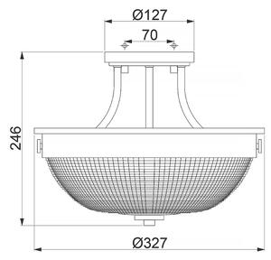 Quoizel QZ-MANTLE-SF-IS - Lampadario a plafone MANTLE 2xE27/60W/230V cromo lucido