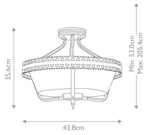 Elstead CROWN-SF - Lampadario a plafone CROWN 3xE27/60W/230V