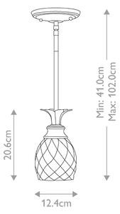 Hinkley HK-PLANTATION-MP-BB - Lampadario a sospensione con supporto rigido PLANTATION 1xE27/60W/230V oro