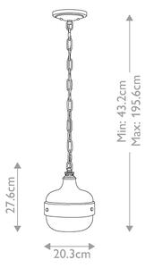 Feiss FE-CADENCE-1P-MB - Lampadario a sospensione con catena CADENCE 1xE27/75W/230V