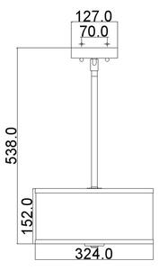 Feiss FE-PROSPECT-PARK-SF - Lampadario a plafone PROSPECT PARK 2xE27/60W/230V