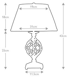 Elstead BELFRY-TL - Lampada da tavolo BELFRY 1xE27/60W/230V