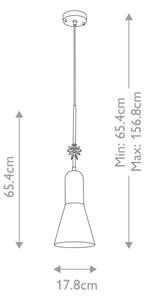 Elstead ETOILE-P-M-AB - Lampadario a sospensione con filo ETOILE 1xE27/60W/230V
