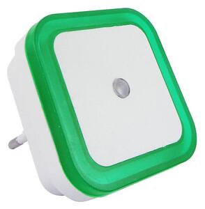 Luce notturna LED con sensore crepuscolare LED/0,5W/230V verde