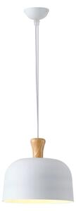 Lampadario a sospensione con filo 1xE27/15W/230V bianco diametro 27 cm