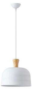 Lampadario a sospensione con filo 1xE27/15W/230V bianco diametro 27 cm