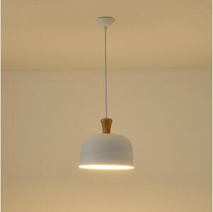Lampadario a sospensione con filo 1xE27/15W/230V bianco diametro 27 cm
