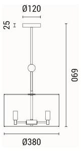 Lampadario a sospensione con filo 3xE14/15W/230V