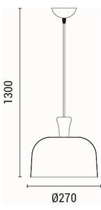 Lampadario a sospensione con filo 1xE27/15W/230V bianco diametro 27 cm