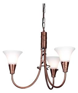 Elstead EM3-COPPER - Lampadario a sospensione con catena EMILY 3xE14/40W/230V