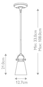 Hinkley HK-MAYFLOWER-P-A - Lampadario a sospensione con supporto rigido MAYFLOWER 1xE27/60W/230V