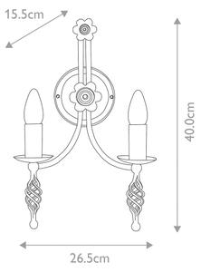 Elstead BY2-BLACK - Applique BELFRY 2xE14/60W/230V