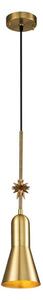 Elstead ETOILE-P-S-AB - Lampadario a sospensione con filo ETOILE 1xE27/60W/230V diametro 13,3 cm oro