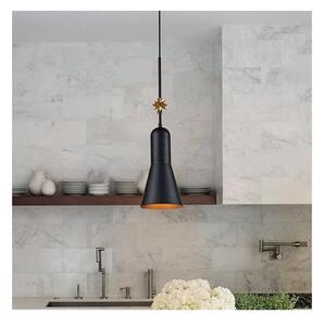 Elstead ETOILE-P-M-MB - Lampadario a sospensione con filo ETOILE 1xE27/60W/230V diametro 17,8 cm nero