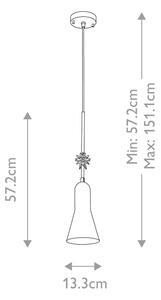 Elstead ETOILE-P-S-MB - Lampadario a sospensione con filo ETOILE 1xE27/60W/230V diametro 13,3 cm nero