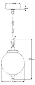 Feiss FE-PARKMAN-PS-PN - Lampadario a sospensione con catena PARKMAN 1xE27/60W/230V