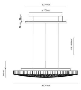 Artemide 0213010APP - Lampadario a sospensione con filo LED dimmerabile CALIPSO LED/50W/230V 3000K