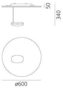 Artemide 1471110A - Plafoniera LED dimmerabile DROPLET LED/29W/230V 3000K