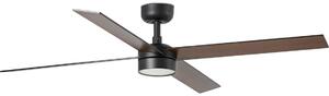 FARO 34356WT-1TW-LED Ventilatore dimmerabile RUDDER L 18W/230V marrone/nero diametro 132 cm WT + TC