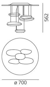Artemide 1476110A - Lampadario a plafone LED dimmerabile MERCURY LED/29W/230V 3000K