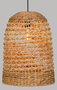 Atmosphera - Lampadario a sospensione con filo SAND 1xE27/40W/230V rattan/giacinto d'acqua