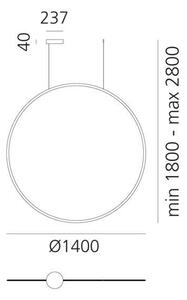 Artemide 1994010APP-Lampadario a sospensione con filo LED dimmerabile DISCOVERY LED/80W/230V 3000K antracite