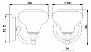 Elstead HK-AINSLEY1-BATH - Lampada da bagno a LED AINSLEY 1xG9/3W/230V IP44