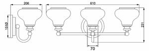 Elstead HK-AINSLEY3-BATH - Lampada LED da bagno AINSLEY 3xG9/3W/230V IP44