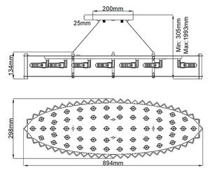 Kichler KL-CRYSTAL-SKYE-I-L-LED Koupelnový lampadario CRYSTAL SKYE 12xG9/3W/230V IP44