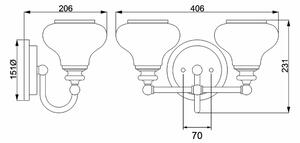 Hinkley HK-AINSLEY2-BATH-BB - Lampada LED da bagno AINSLEY 2xG9/3W/230V IP44
