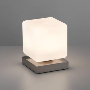 Paul Neuhaus Lampada LED tavolo Dadoa, dimming, color acciaio