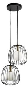 Lampadario a sospensione con filo BELL 2xG9/12W/230V nero/oro