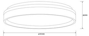 Brilliant - Plafoniera LED KALMAR LED/26W/230V 3000K diametro 39 cm nero