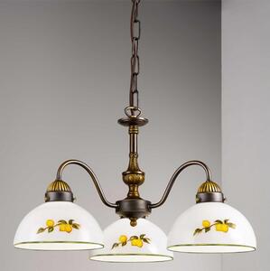 Kolarz 731.83.126 - Lampadario a sospensione con catena NONNA 3xE27/75W/230V limoni