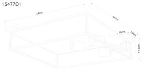 Globo 15477D1 - Plafoniera HAGAR 3xE27/60W/230V