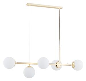 Lampadario a sospensione con filo DANSA 5xE14/10W/230V oro