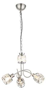 Globo 54356-3H - Lampadario a catena KRIS 3xE14/40W/230V + LED/5W