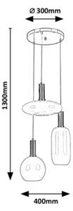 Rabalux - Lampadario su filo 3xE27/60W/230V