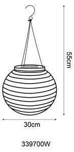 Globo 339700W - LED Lampada solare a sospensione LED/0,5W/3V IP44 bianco