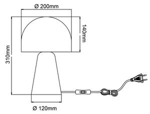 Brilliant - Lampada da tavolo NALAM 1xE14/40W/230V beige/cenere
