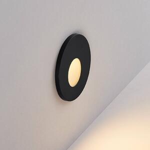 Molto Luce Lampada a incasso Wall 68R RD, alluminio, nero, CCT