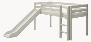 Letto alto per bambini in legno di pino con scivolo Classic