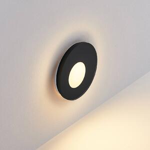 Molto Luce Lampada a incasso Wall 68R Glass IP44 RD, nero