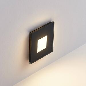 Molto Luce Lampada a incasso a parete R68 vetro IP44 SQ, nero