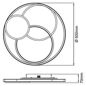 Brilliant - Plafoniera LED dimmerabile RUNDA LED/50W/230V 3000-6500K nero + +TC
