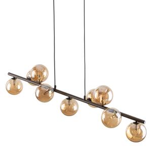 Lampadario a sospensione con filo ESTERA 9xG9/6W/230V marrone/fumé beige