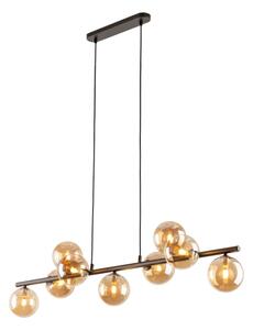 Lampadario a sospensione con filo ESTERA 9xG9/6W/230V marrone/fumé beige