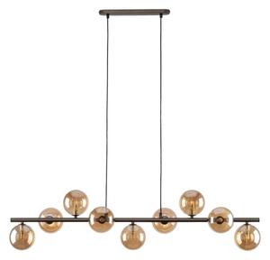 Lampadario a sospensione con filo ESTERA 9xG9/6W/230V marrone/fumé beige