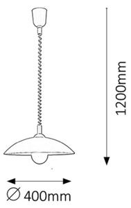 Rabalux 4780 - Lampadario regolabile ROUND 1xE27/60W/230V